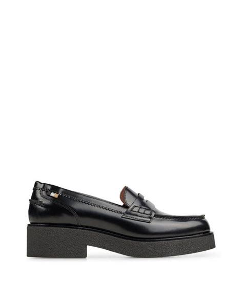 Boss By Hugo Boss Penny Trim Loafers In Leather With Chunky Sole In