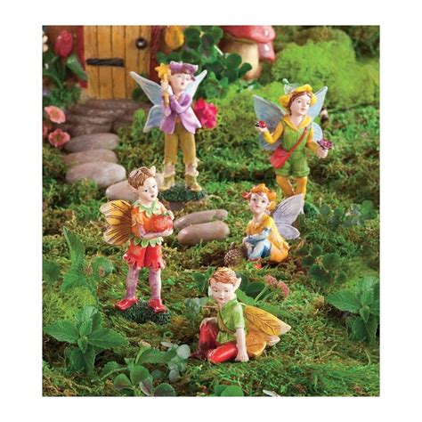 Nature Themed Woodland Fairies Set Of 5 Fairies Boy Hearthsong