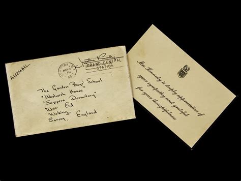 The smith family 1234 main st. c1963 President Kennedy's Widow Condolence Letter | eBay