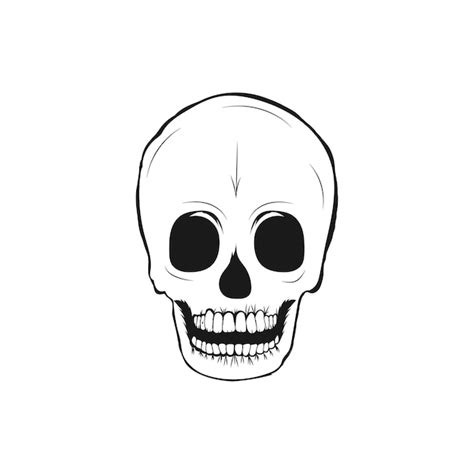 Premium Vector Human Skull Illustration