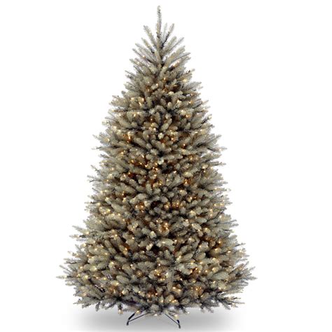 75 Pre Lit Dunhill Blue Fir Hinged Artificial Christmas Tree Clear
