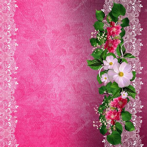 Dlf.pt collects 110 transparent pink flower border pngs & cliparts for users. Pink background with floral border — Stock Photo ...