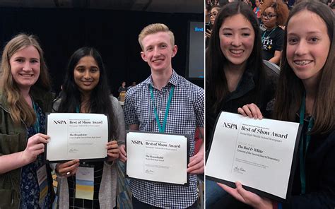 Students Win National Journalism Awards News Convent And Stuart Hall