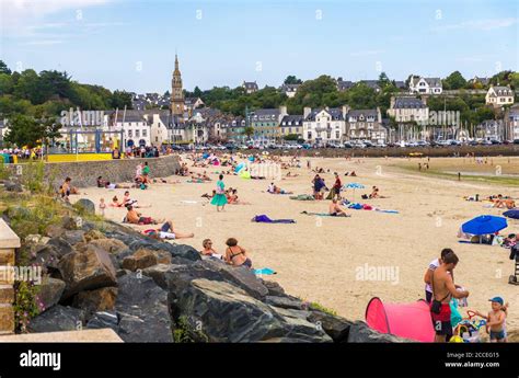 Binic Etables Sur Mer France August 24 2019 Promenade And Plage De