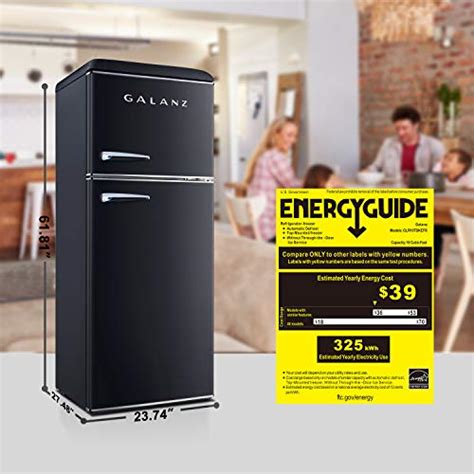 Galanz GLR10TBKEFR True Top Freezer Retro Refrigerator Frost Free Dual