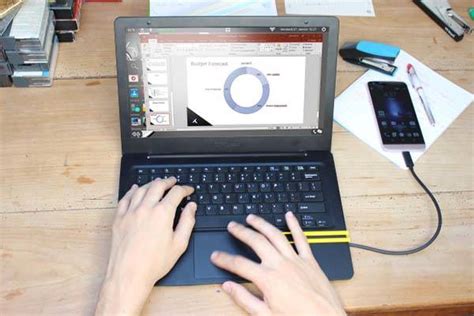 Mirabook Laptop Powered By Your Smartphone Gadgetsin