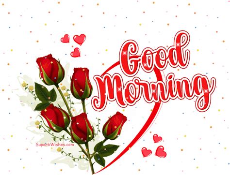 Good Morning Animated  With Red Roses