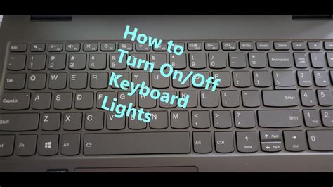 How To Turn Onoff Keyboard Lights Youtube