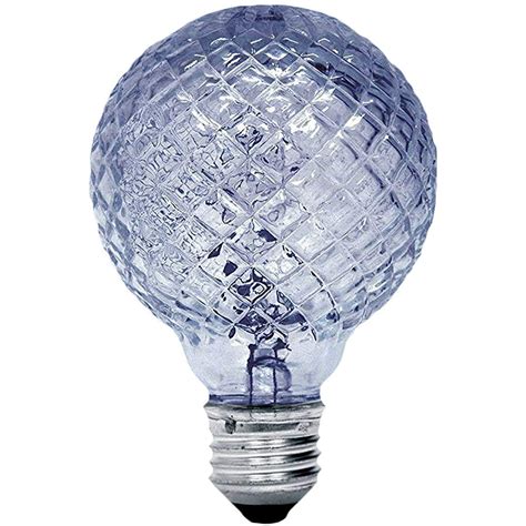 Ge Lighting 40 Watt 390 Lumen G25 Faceted Cut Glass Light Bulb With