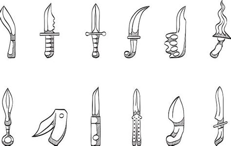 Throwing Knives Drawings Illustrations Royalty Free Vector Graphics