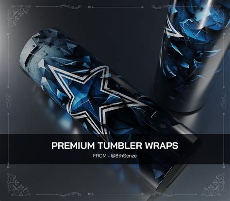 Stunning Dallas Cowboys Tumbler Wrap Design With And Blue Stars Fits