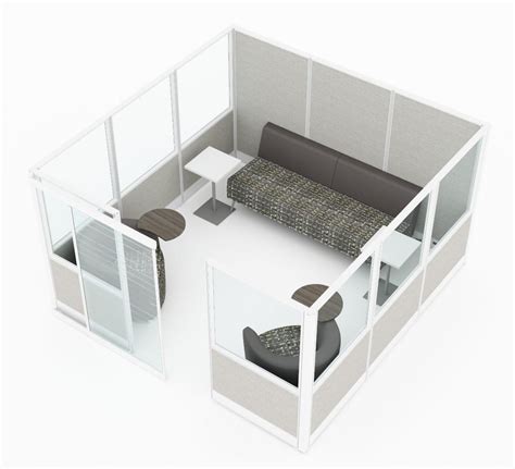 Compile 4 Pack 48 H Office Cubicle System With Cabinet Storage 6x6