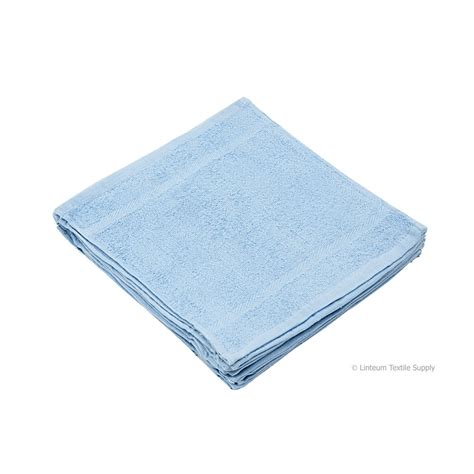 Linteum Textile 12 Pack 12x12 In Light Blue Washcloths Face Towels