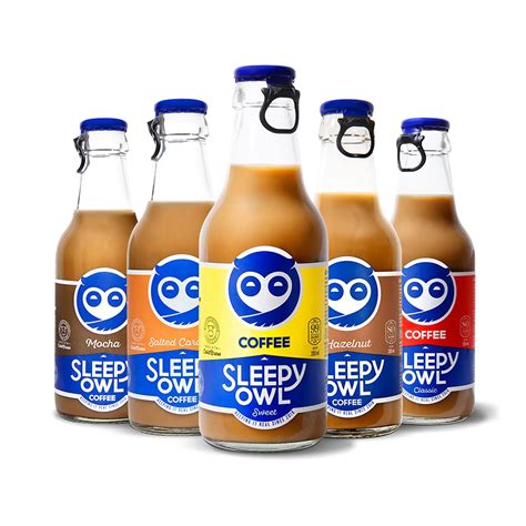 Sleepy Owl Assorted Iced Coffee Set Of 6 Flavours Iced Coffee With