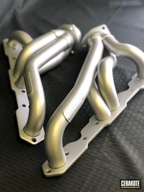 Exhaust Headers Cerakoted With C 7700 Glacier Silver By Tracey Marquart