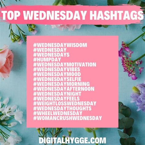 200 Daily Hashtags For Each Day Of The Week Digital Hygge