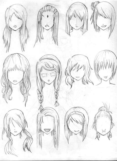 Hair Reference Art Anime Manga Drawing Sketch Hairstyle Braid