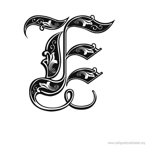 Letter E Tattoo Calligraphy Alphabet E Calligraphy Lettering Alphabet