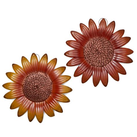 These colorful metal sunflower wall decorations will add a bit of sunshine to any wall, indoors or out. Metal Autumn Sunflower Wall Decor - Fall Florals - Floral ...