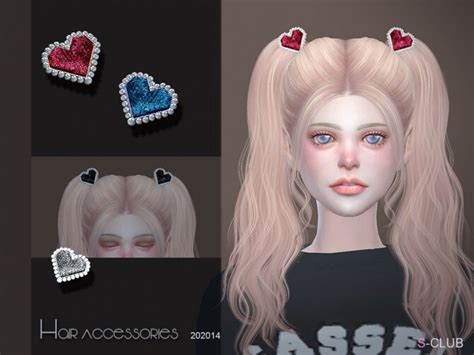Heart Hair Accessories 202014 By S Club Ll At Tsr Sims 4 Updates