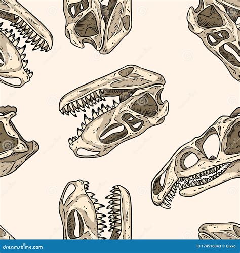 Dinosaur Fossils Illustration 245376486