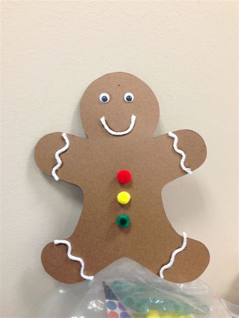 Gingerbread Man Craft Tullis Library Preschool Storytime
