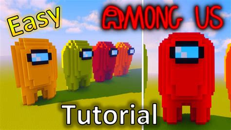 How To Build Among Us Character In Minecraft Tutorial 1201192119