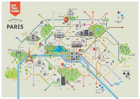 Paris Metro Map Tourist Attractions Download Map Of Attractions In