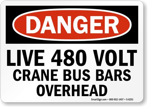 480 Volts Labels Danger High Voltage 480 Volts Stickers