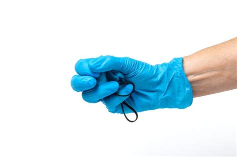 Premium Photo Hands With Protective Masks And Latex Gloves