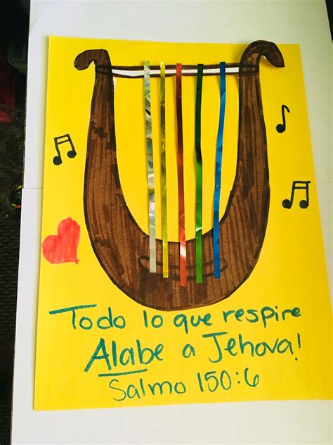 Idea Para Una Manualidad Sobre Adorar A Dios Salmo 150 Manualidades Bíblicas Para Preescolares