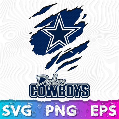 Dallas Cowboys Ripped Logo Svg Cowboys Svg Dallas Cowboys Inspire Uplift