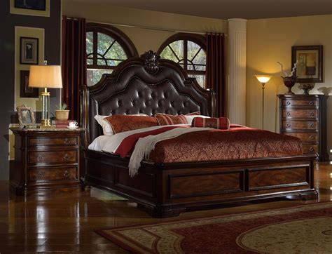 Wood and wrought iron bedroom sets are a handsome and rugged way to accentuate your bedroom. Mcferran B6002-EK Tuscan Rich Brown Solid Hardwood Eastern ...