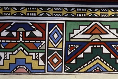 Ndebele House Painting South Africa 2000南非恩德貝勒人彩繪居屋2 African Art