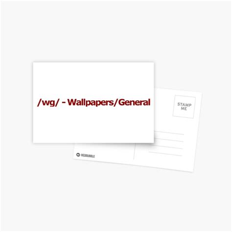 Wg Wallpapersgeneral 4chan Logo Postcard For Sale By