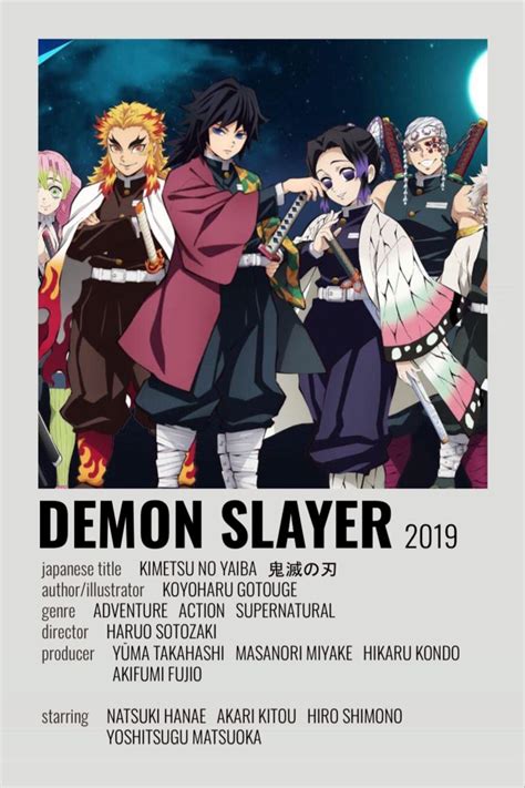 Demon Slayer Pósteres Ilustraciones Peliculas Japonesas Anime