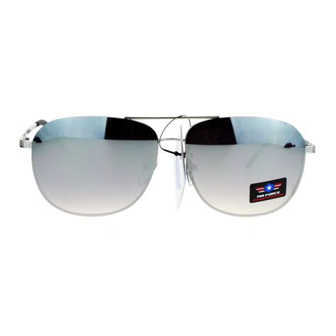 Sa106 Air Force Mens Mirrored Rimless Aviator Sunglasses Ebay