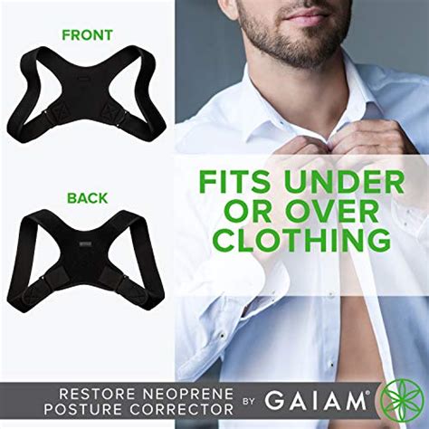 Gaiam Restore Posture Corrector For Women And Men Neoprene Back
