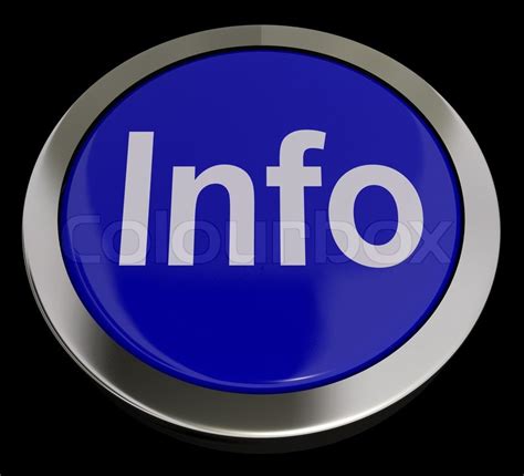 Info Button In Blue Showing Information ... | Stock image | Colourbox
