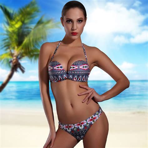 Women Triangle Push Up Bikini Set Bandeau Padded Swimsuit Beachwear Swimwear Bra Swimwear