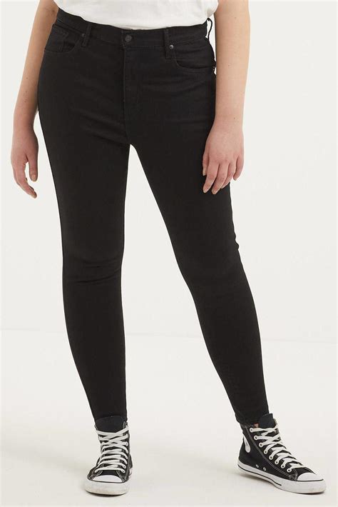 Levi S Plus Mile High Super Skinny High Waist Jeans Black Galaxy Wehkamp