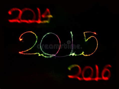 Happy New Year 2015 Sparkler Stock Image Image Of Christmas Light