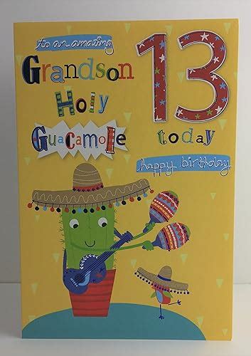 Grandson 13th Birthday Card