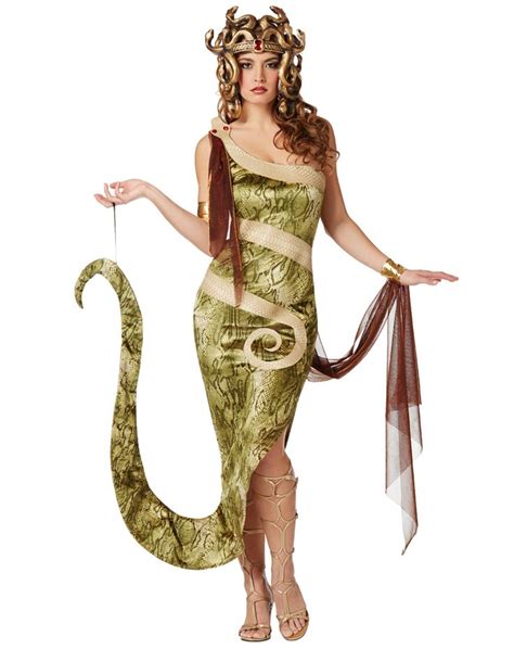 Fashion C Serpentine Goddess Medusa Greek Mythology Halloween Fancy Dress Costume An