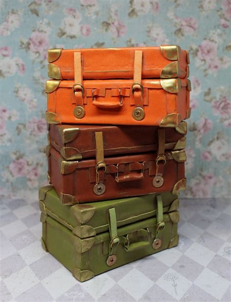 Miniature Suitcase Dollhouse In A Suitcase Vintage Luggage Etsy