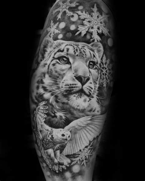 50 Snow Leopard Tattoo Designs For Men Animal Ink Ideas
