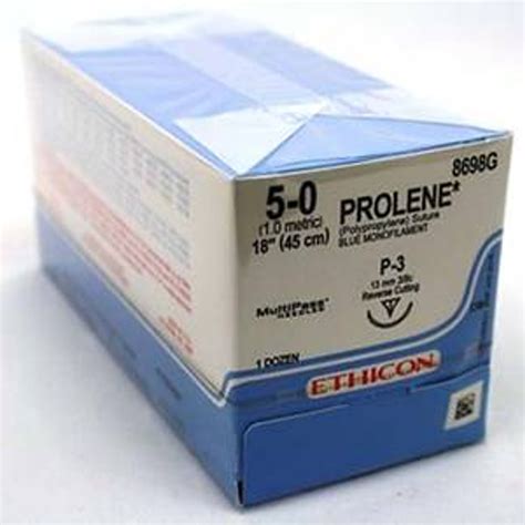 5 0 Prolene Suture P 3 18 Inch Box Of 12 Modern Medical Products