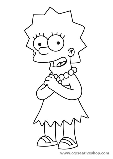 √ Lisa Simpson Coloring Pages The Simpsons Free Printable Coloring