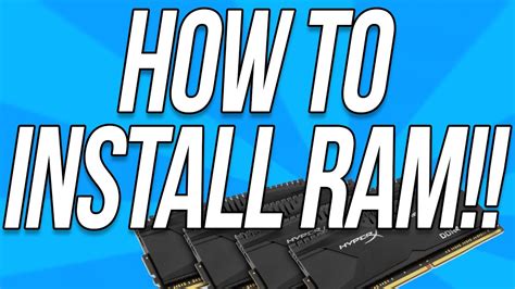 How to install ram in your laptop. How To Install RAM In A PC (Give Your Computer More RAM ...