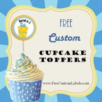 Quick and easy diy printable birthday cupcake toppers and stickers with fun designs. Free Happy Birthday Cupcake Toppers